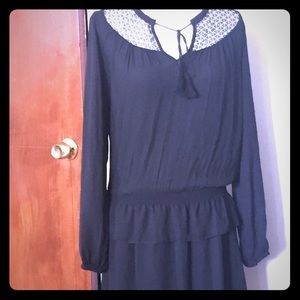 Anthropologie Heartloom boho style dress black XS